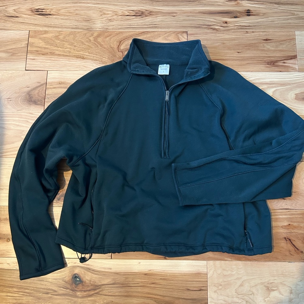Athleta Altitude Fleece Lined 1/2 Zip Sweatshirt Large  color Cypress